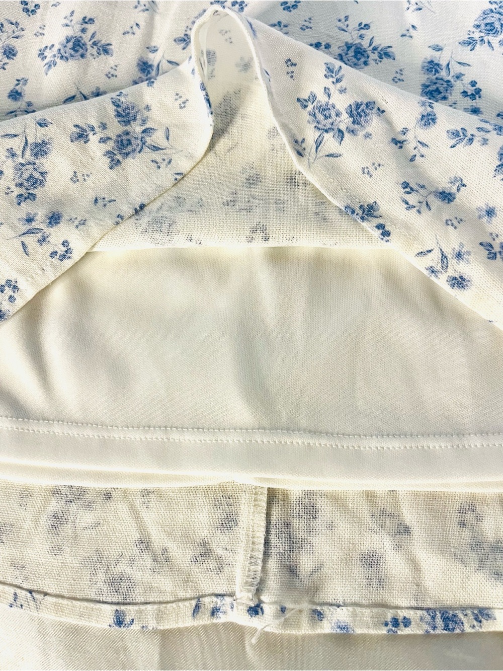 Altar'd State White Mini Dress with Blue Floral Print - NWT - Picture 8 of 12
